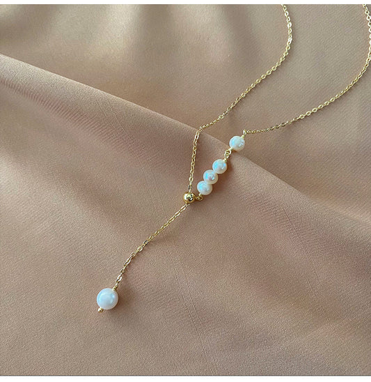 Eternal Fresh Water Pearl Y Shape Necklace