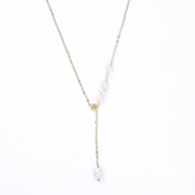 Eternal Fresh Water Pearl Y Shape Necklace