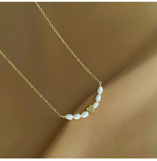 Eternal Fresh Water Pearl Heart Shape Necklace