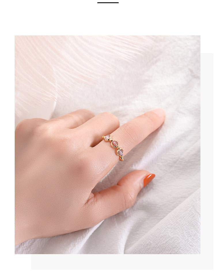 Selene Natural Agate Ring